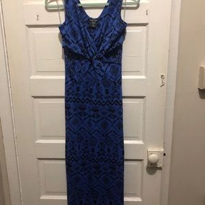Forever 21 Blue w pattern Dress Sz Med